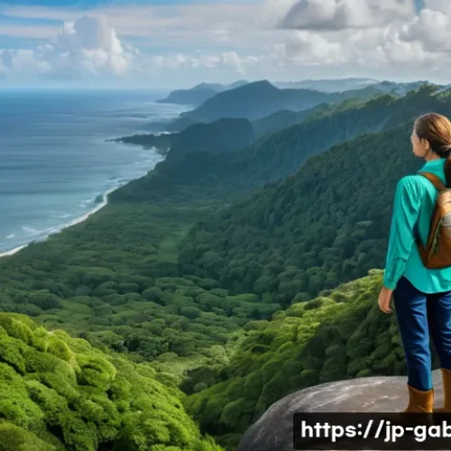 가봉 입국 비자 발급 절차 - **Prompt 1: Adventurous Traveler in Gabon's Lush Landscape**
    A vibrant, cinematic shot of a youn...