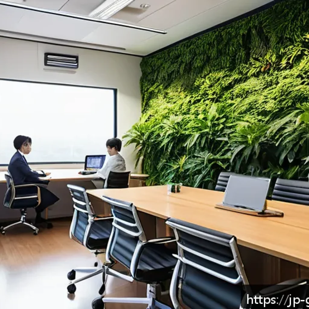 가봉 노동법과 근로 조건 - A modern office scene in Gabon showcasing a diverse group of professional employees—men and women we...