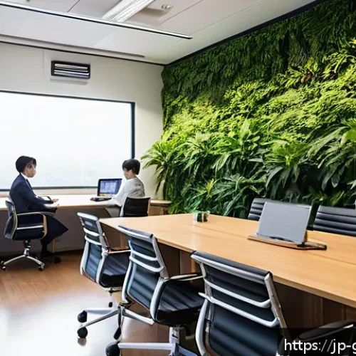 가봉 노동법과 근로 조건 - A modern office scene in Gabon showcasing a diverse group of professional employees—men and women we...